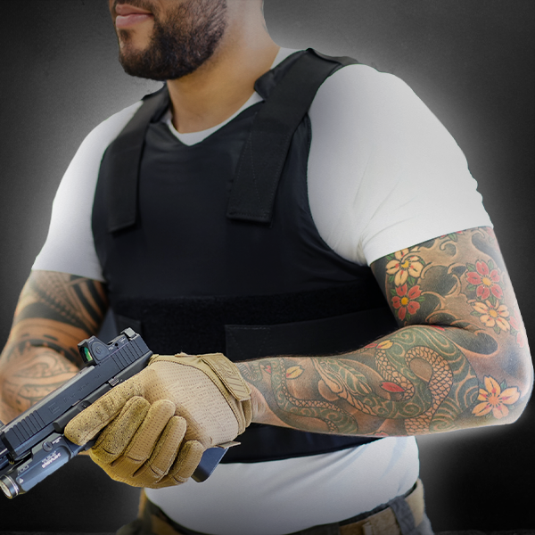 Varanus COVERT Vest, Black, with IIIA Ballistic Panels