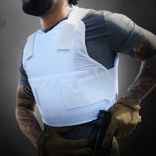 Varanus COVERT Vest, White, with IIIA Ballistic Panels