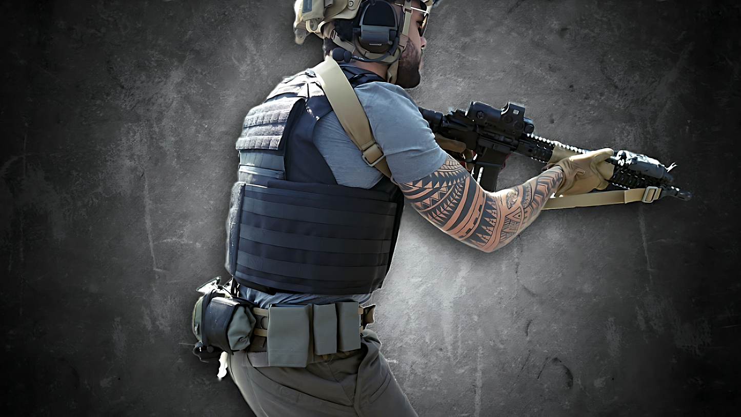 Varanus TACTICAL GEN2, Black, with Fusion IIIA Ballistic Panel