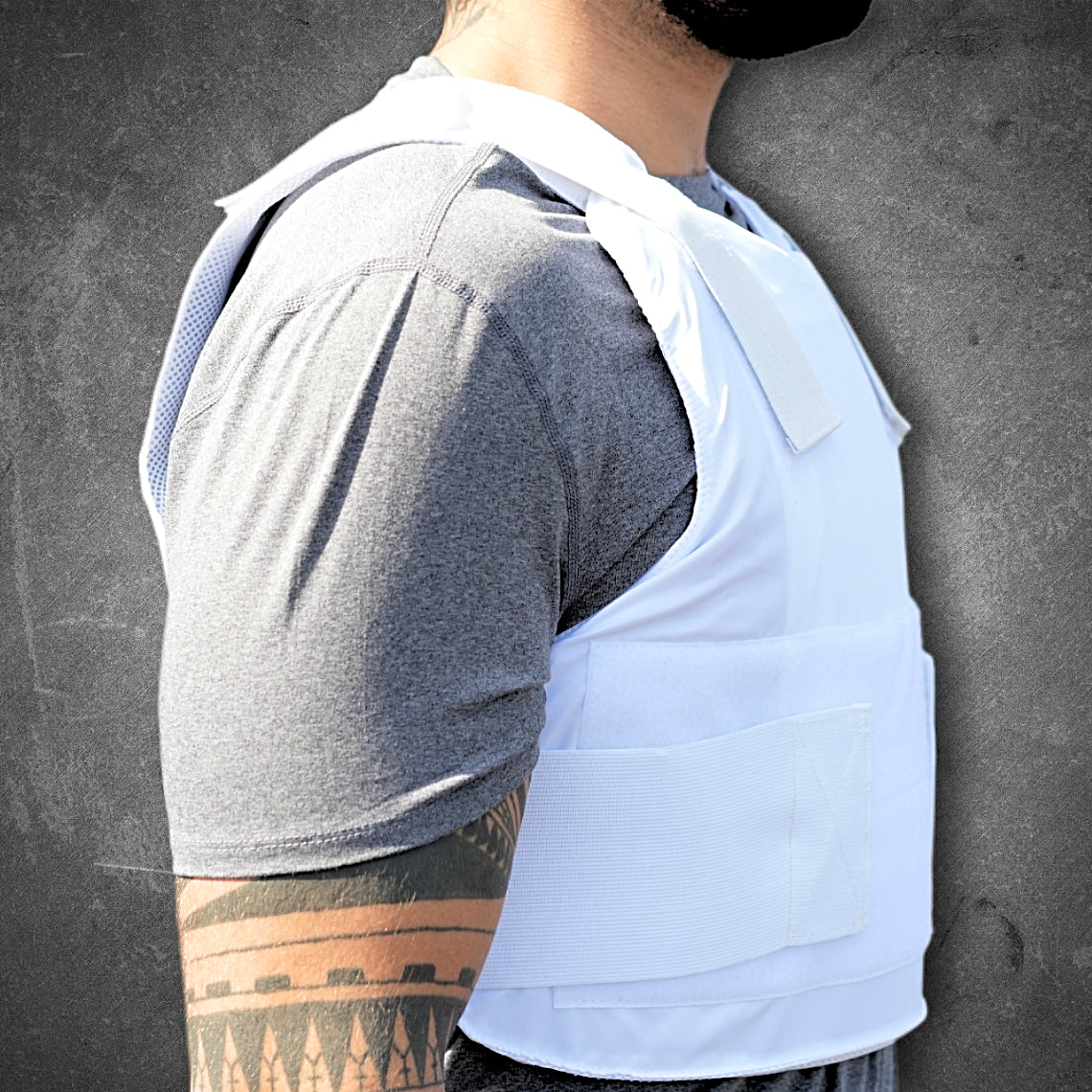 Varanus COVERT Vest, White, with IIIA Ballistic Panels