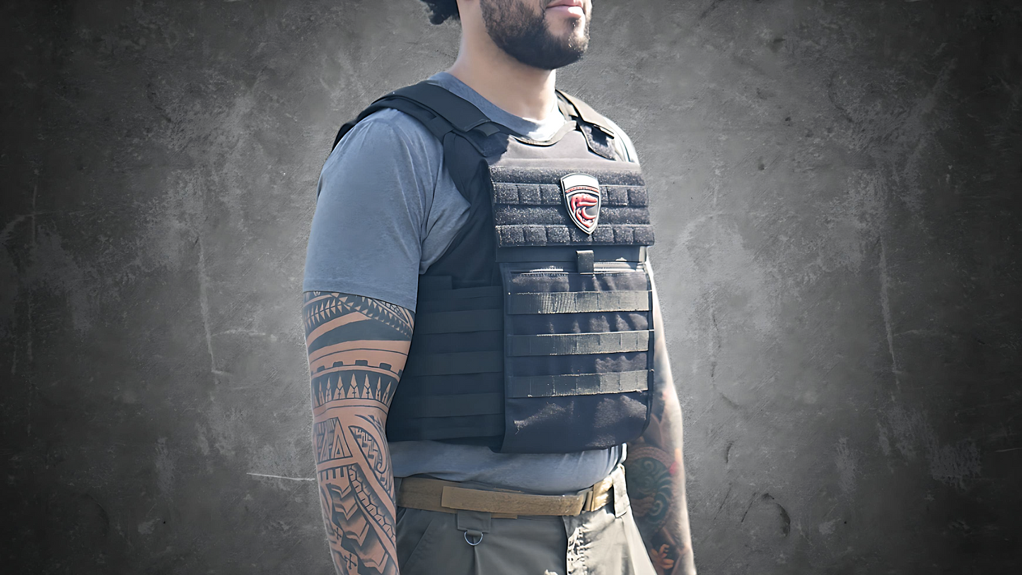 Varanus TACTICAL GEN2, Black, with Fusion IIIA Ballistic Panel